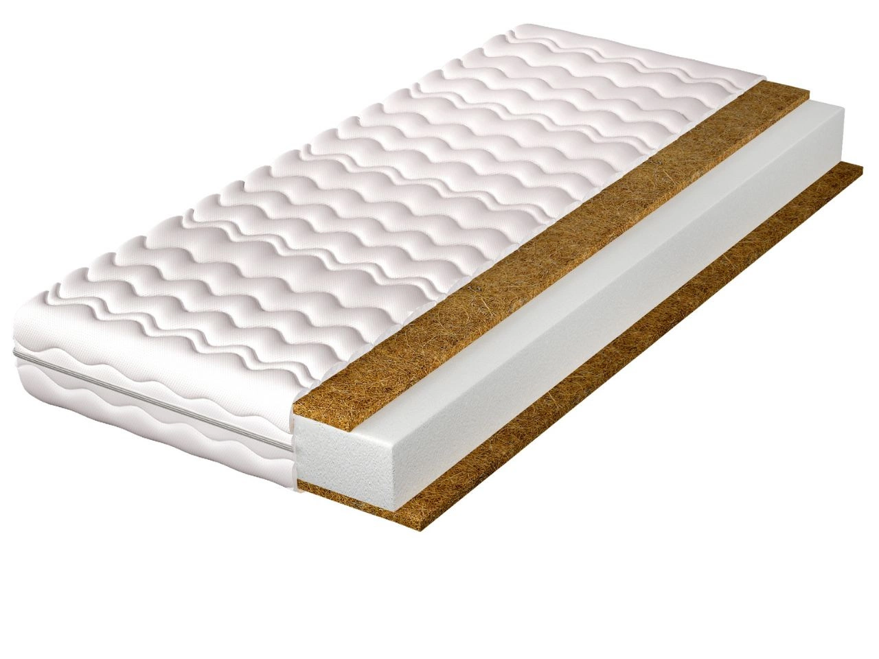 Schaummatratze mit Kokosmatte und Polyurethanschaum Fino 10 200x200