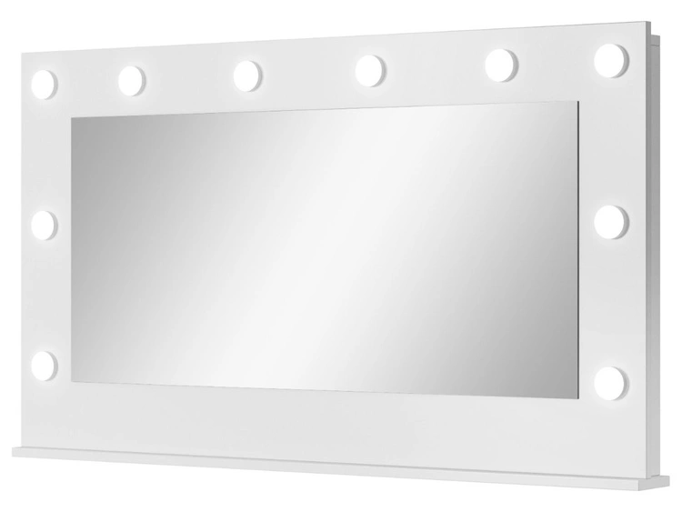 Schminktisch mit Spiegel Anes Weiß Glanz