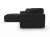 Ecksofa L-Form Links Nork Schwarz