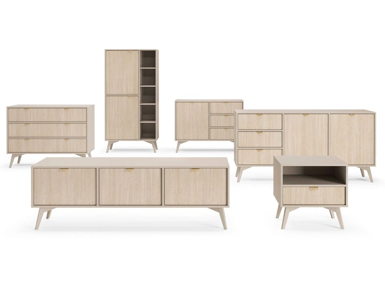 Kommode mit Türen und Schubladen Modena Beige