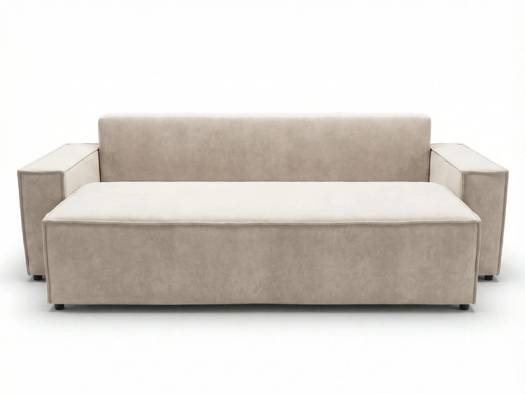 Schlafsofa mit Bettfunktion und Bettkasten Sivra Beige