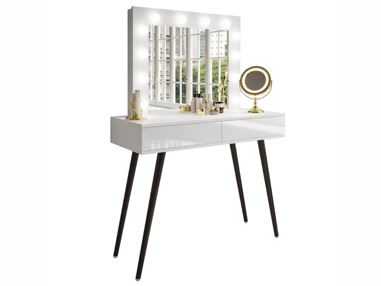 Glänzendes Weiß \ Push to open \ Schwarz