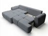 Ecksofa L-Form Links mit Schlaffunktion und Bettkasten Bonno Dunkelgrau