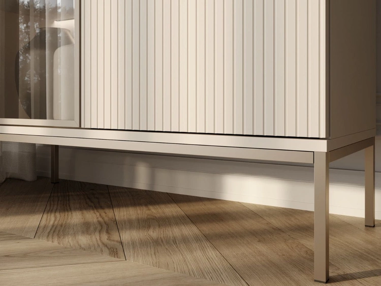 Vitrinenschrank mit Led Deo 126 cm Kaschmir