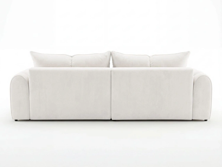 Ecksofa L-Form Rechts mit Schlaffunktion und Bettkasten Bonno Creme