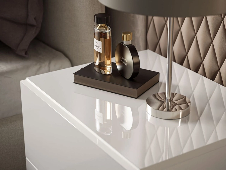 Nachttisch mit Schubladen auf Goldenen Metallbeinen Noaé Lux