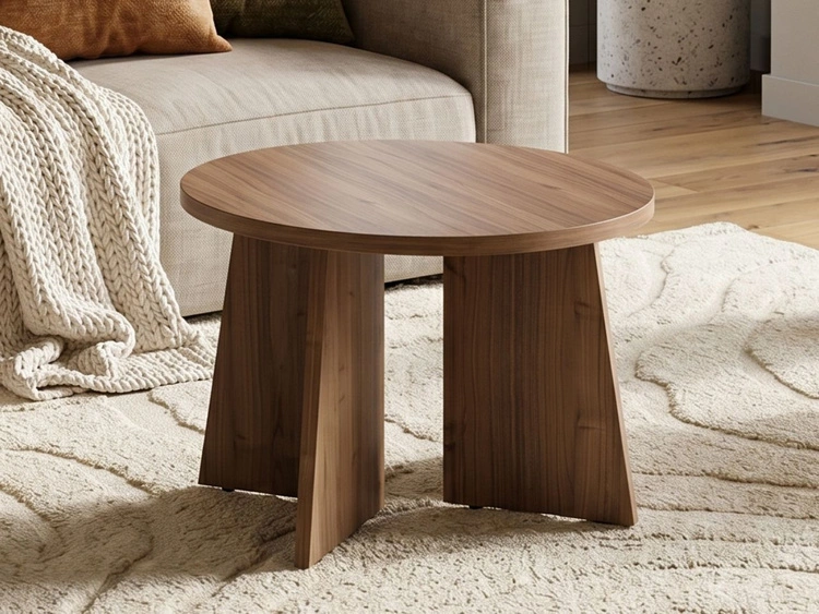 Möbelgarnitur mit LED-Beleuchtung für das Wohnzimmer Arelis Kaschmir, Royal Nussbaum