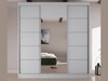 Schiebetürenschrank mit Spiegel 200 cm Maia Weiß