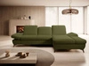Ecksofa L-Form Rechts mit Schlaffunktion und Bettkasten Hannover Dunkelgrün