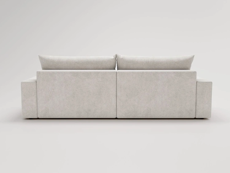 Ecksofa L-Form mit Schlaffunktion und Bettkasten Havi Rechts Hellgrau