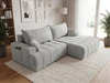 Ecksofa L-Form mit Schlaffunktion und Bettkasten Tulio Rechts Grau