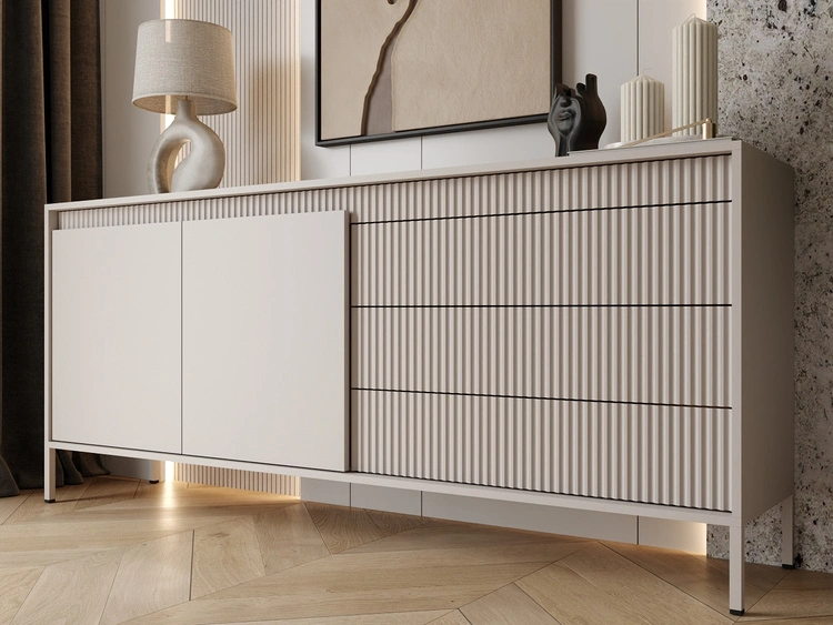 Kommode mit Türen und Schubladen 187 cm Sorano Beige