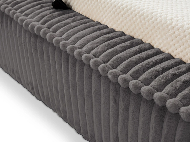 Polsterbett mit Bettkasten und Lattenrost 180x200 Lago Grau