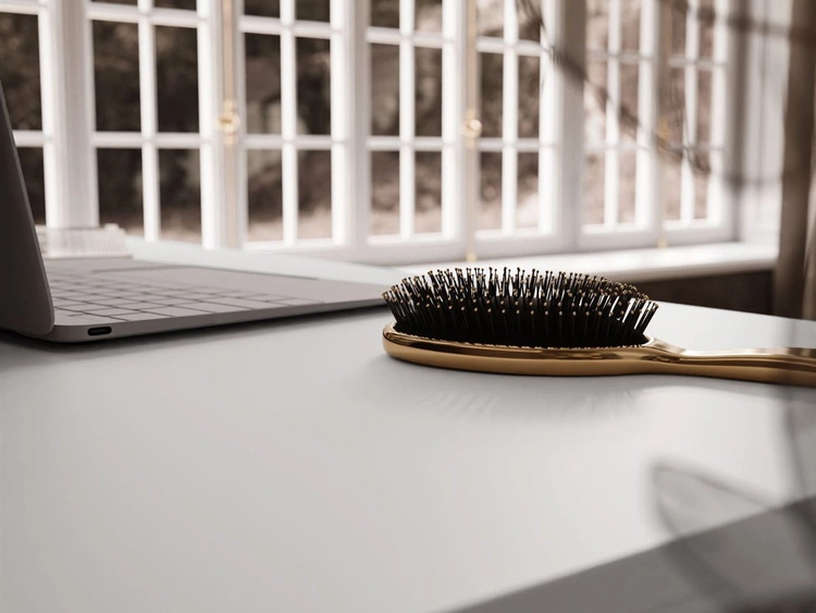 Schreibtisch mit fünf Schubladen Melo Weiß Matt