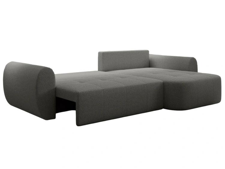 Ecksofa L-Form mit Schlaffunktion und Bettkasten Avessio Grau