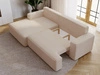 Ecksofa L-Form Links mit Schlaffunktion und Bettkasten California Beige