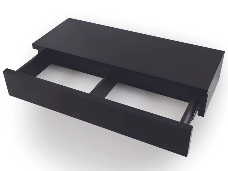 Hängender Schminktisch mit Spiegel Nusco Schwarz Glanz