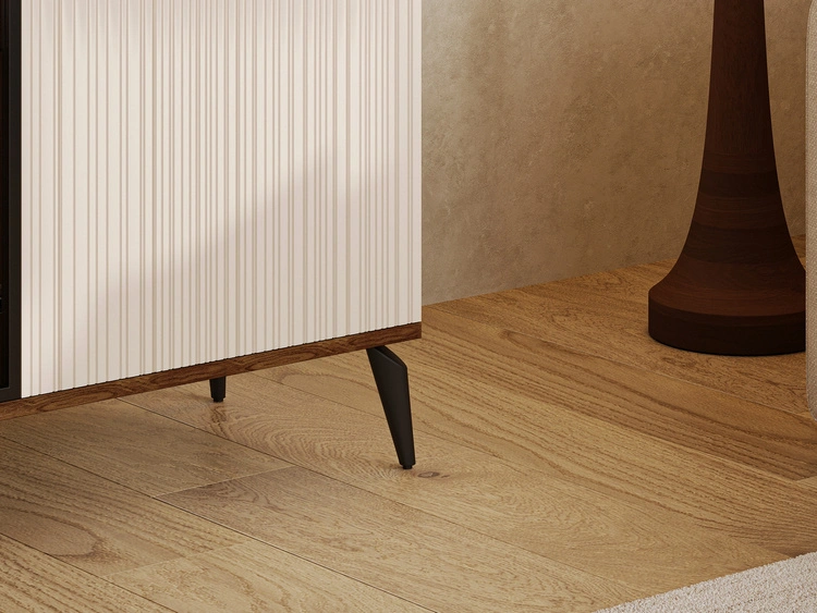 Vitrinenschrank mit LED Vinni Dunkler Walnuss Cashmere