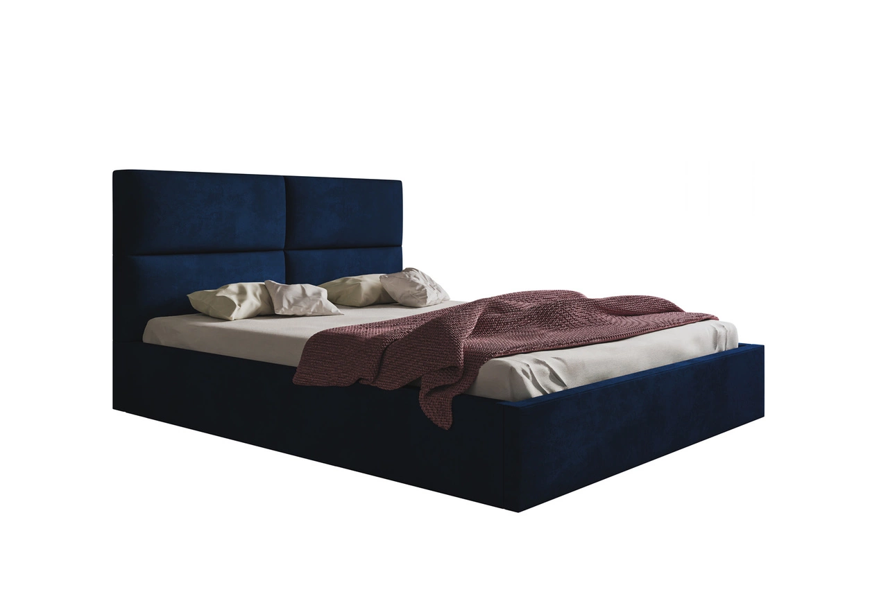 Designerbett Marad 140x200 - Dunkelblau