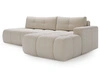 Ecksofa L-Form Rechts mit Schlaffunktion und Bettkasten Montero Creme