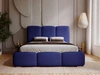 Polsterbett mit Bettkasten und Lattenrost 200x200 Bubble Blau