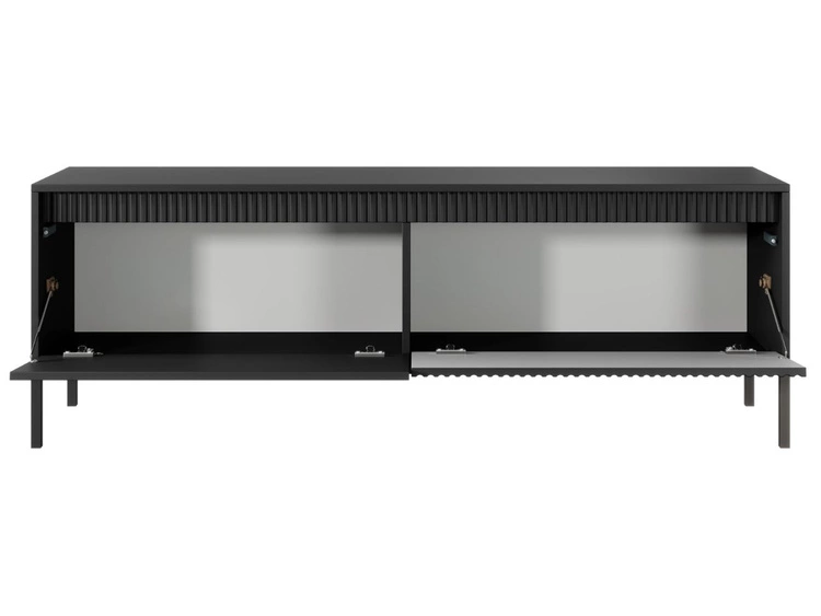 TV-Lowboard mit Türen 153 cm Sorano Schwarz