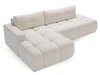 Ecksofa L-Form Links mit Schlaffunktion und Bettkasten Montero Weiß