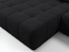 Ecksofa L-Form mit Schlaffunktion und Bettkasten Tulio Links Schwarz