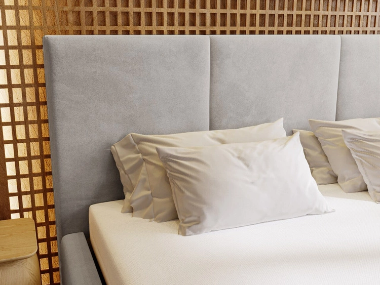 Polsterbett mit Bettkasten und Lattenrost 160x200 Lincoln Grau