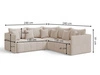 Ecksofa L-Form mit Schlaffunktion und Bettkasten Ardi L Beige