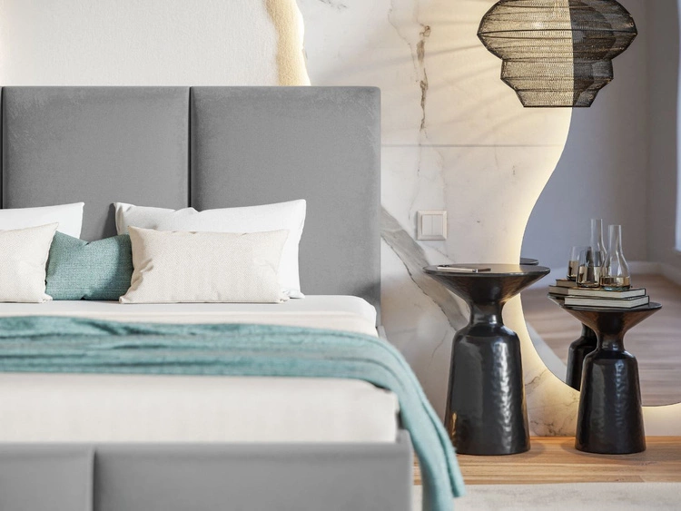 Polsterbett mit Lattenrost 120x200 Trio Dunkelblau