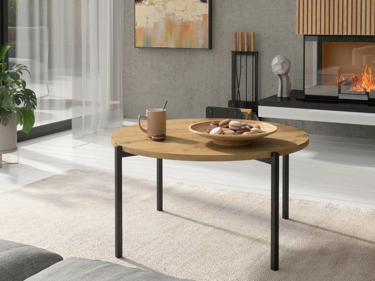 Runder Couchtisch Sevilla 84 cm Braun