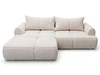 Ecksofa L-Form Links mit Schlaffunktion und Bettkasten Bonno Beige