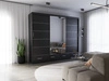 Kleiderschrank mit Spiegel 203 cm Fiore Schwarz