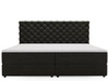 Boxspringbett mit Bettkasten 200x200 Bergamo Dunkelgrau