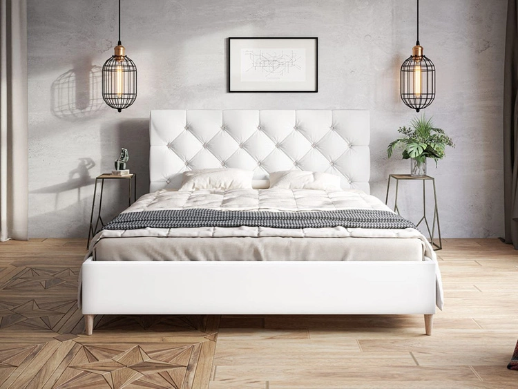 Polsterbett mit Lattenrost 140x200 Tril Weiß