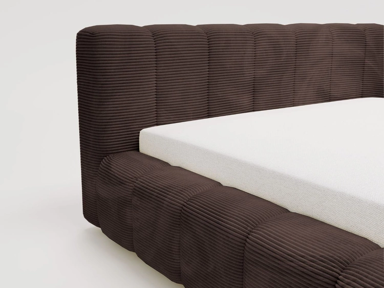 Polsterbett mit Bettkasten und Lattenrost 160x200 Ibiza Braun