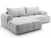 Ecksofa L-Form Links mit Schlaffunktion und Bettkasten Bonno Grau