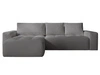 Ecksofa L-Form Links mit Schlaffunktion und Bettkasten Portland Grau