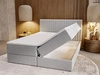 Boxspringbett mit Bettkasten 200x200 Marbella Hellgrau