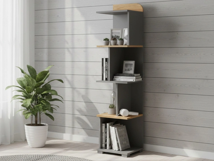 Offenes Bücherregal mit Bücherregalen Casa Nash Eiche, Grau