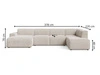 Wohnlandschaft Links Belluno Hellbeige