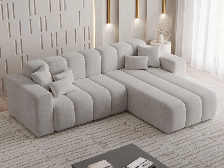 Ecksofa L-Form Rechts Nork Grau