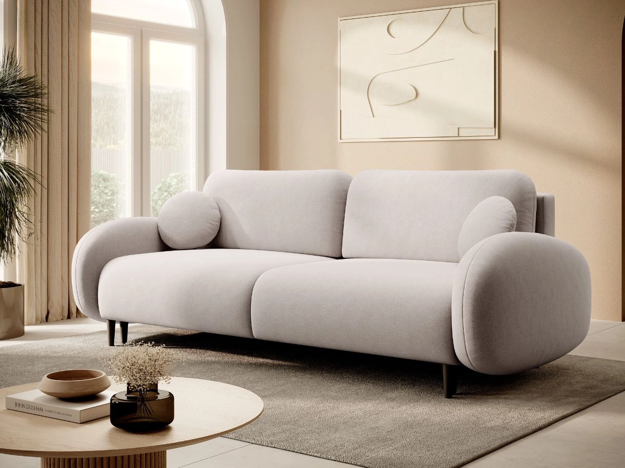 Schlafsofa mit Bettfunktion und Bettkasten Alta Beige (20253)