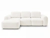 Ecksofa L-Form mit Schlaffunktion und Bettkasten Avelin Links Creme