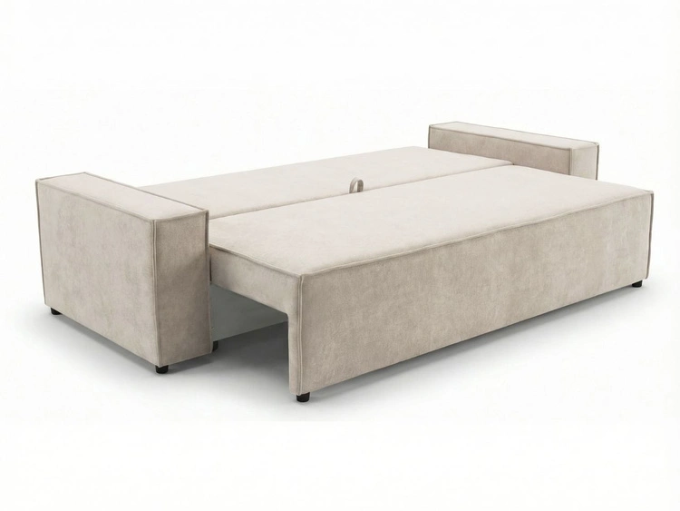 Schlafsofa mit Bettfunktion und Bettkasten Sivra Beige