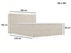 Boxspringbett mit Bettkasten 180x200 Marbella Hellgrau