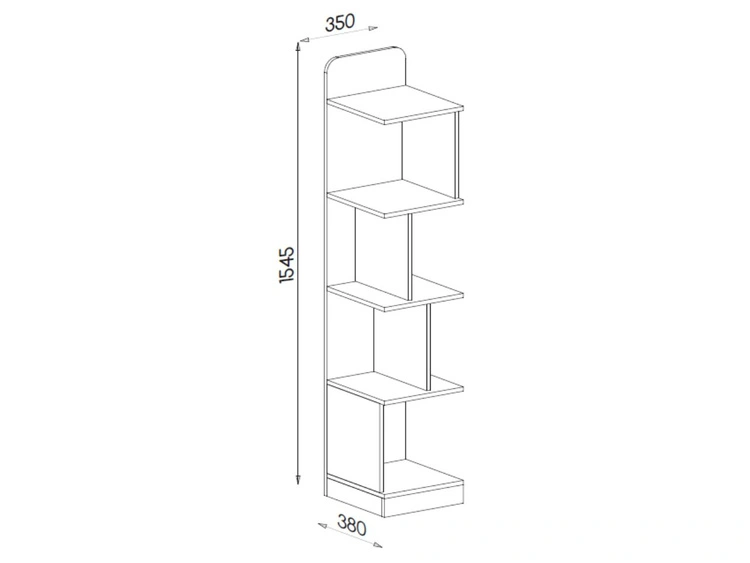 Ein Möbel-Set für ein Jugendzimmer Lindo Weiß, Nash Eiche