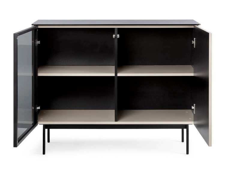 Kommode mit LED-Beleuchtung, 2 Türen Auroé Kaschmir