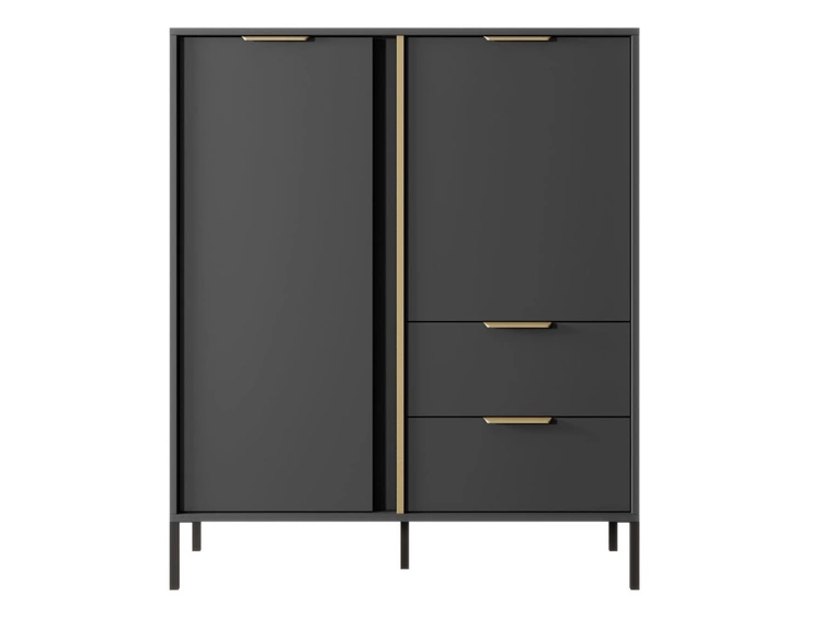 Kommode mit Türen und Schubladen Drino Anthrazit
